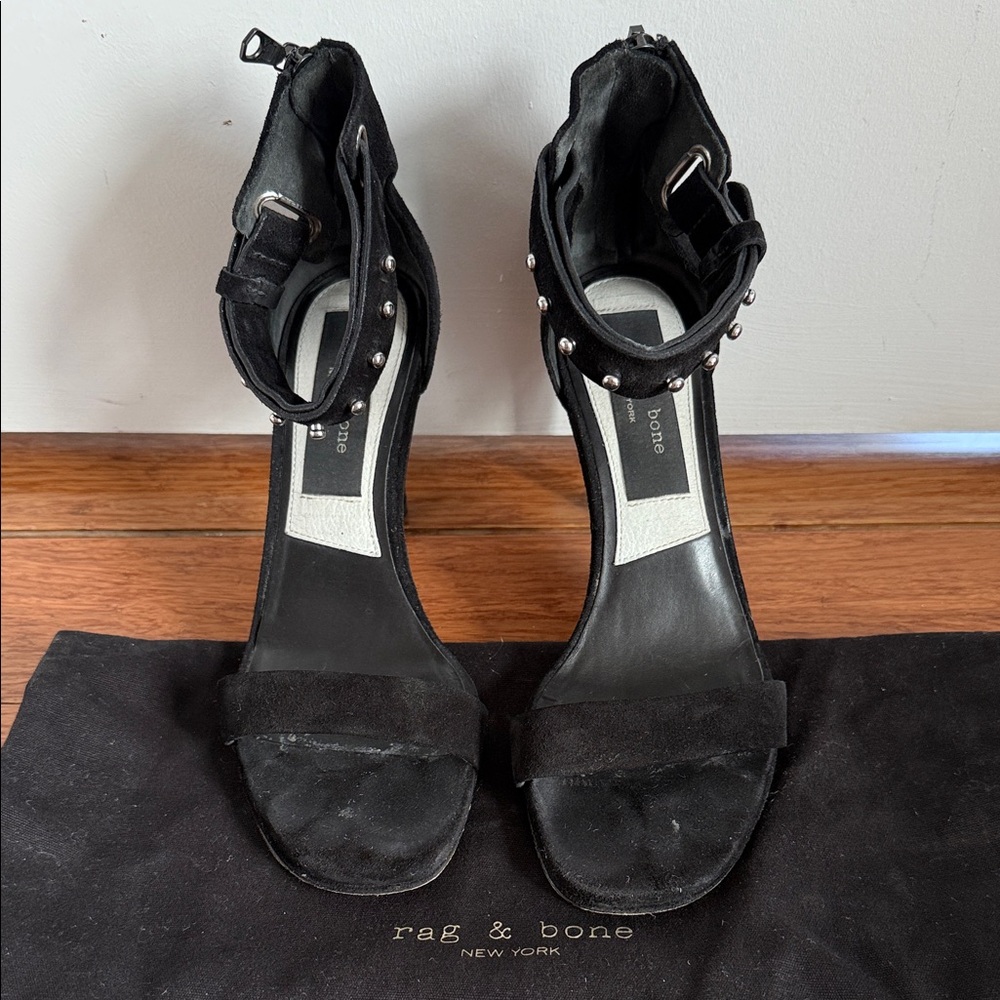 Rag & Bone Suede Tamira Studded Strappy Sandals
